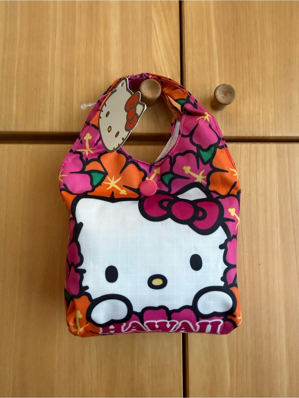 Hello Kitty Pink & Orange Floral Tote Bag